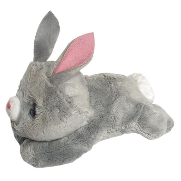 FurReal Newborns Bunny Gray 6" Interactive Plush Toy With Diaper & Purple Eyes - Picture 7 of 8